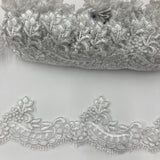 Corded Lace Trim Embroidered Net Mesh