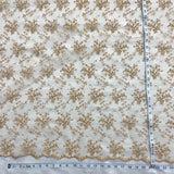 Beaded Lace Fabric on Polyester Net Mesh