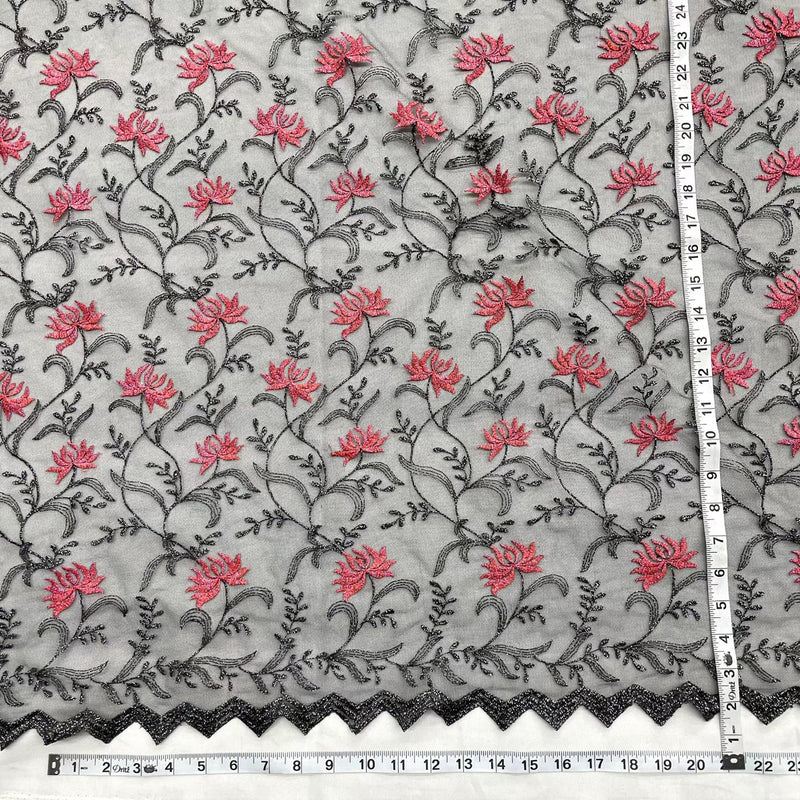 1 Yard Lace Fabric Embroidered on 100% Polyester Net Mesh Approximately 54" Wide