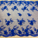 Beaded 3D Floral Lace Trimming