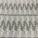 Beaded Corded Bridal Lace Fabric 48" Wide