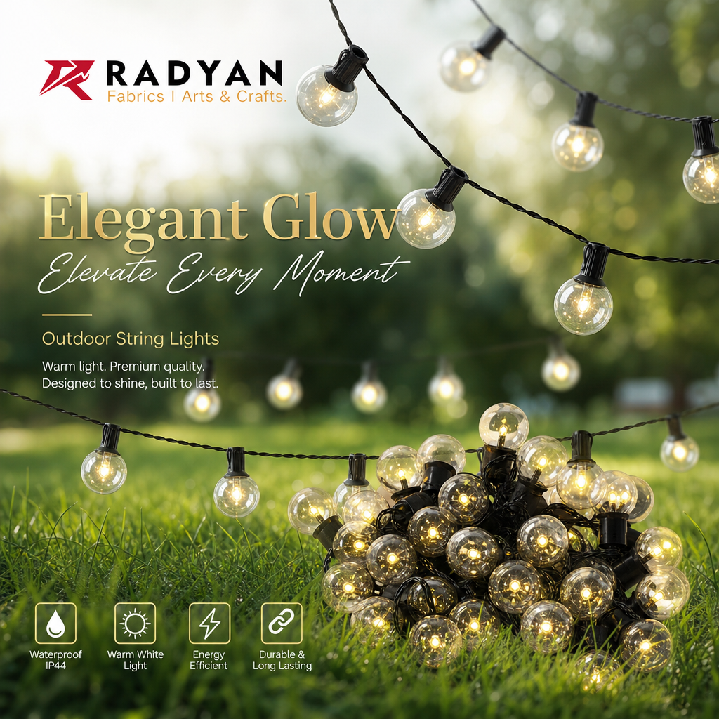 25 LED String Lights Warm White USB Christmas Decor