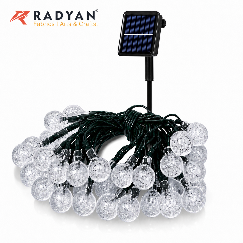 Black/White Wire 30 LED Bubble Globe String Lights Holiday Decor