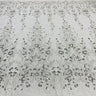1 Yard Luxurious Beaded Lace Fabric Embroidered on Polyester Net Mesh