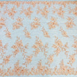 Beaded 3D Floral Lace Fabric - Embroidered On 100% Polyester Net Mesh, 52" Width, Multi Color (1 Yard)