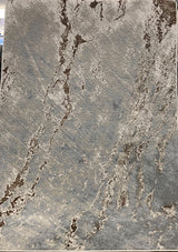 Maximus 232 Polyester Viscose Blend Fabric - Gray/Silver Abstract Design, Color-Changing Flat Weave, 7'6" X 10'3" (1 Rug)