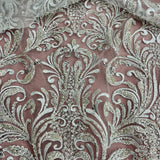 Beaded Lace Fabric Embroidered On 100 Percent Polyester Net Mesh - White, Ivory, Silver, Gold, Rose Gold, 60" Width (1 Yard)