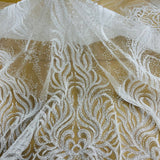 Beaded Sequined Bridal Lace Fabric