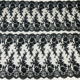 Beaded Corded Bridal Lace Fabric 48" Wide