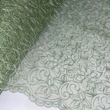 Corded Bridal Lace Fabric 54" Polyester Net Mesh