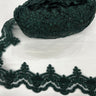 Beaded Corded Lace Trim on Net Mesh