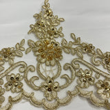 Beaded Corded Floral Lace Trimming