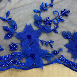 Beaded Floral Lace Trimming 21" Wide