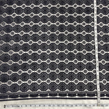 Embroidered Floral Lace Navy Mesh