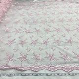 Beaded Lace Fabric on Polyester Net Mesh