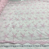 Beaded Lace Fabric on Polyester Net Mesh