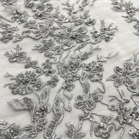 Beaded Embroidered Lace Mesh
