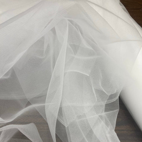 1 Yard 2 Way Stretch Nylon Net Mesh Fabric | 60" Width | Lightweight Sheer Mesh for Gowns, Dancewear & Costumes