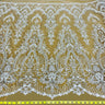 Beaded Lace Fabric on Polyester Net Mesh 52"