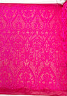 Heart Sequin Damask Polyester Fabric - Heart Damask, Iridescent Sequins, 54" Width (1 Yard)