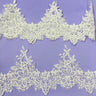 Beaded Corded Lace Trimming 6" Wide
