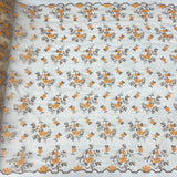 Beaded Lace Fabric on Polyester Net Mesh