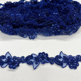 Beaded Corded Lace Trim 2" Polyester