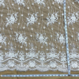 Beaded Corded Bridal Lace Fabric 51" Wide