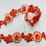 Beaded Lace Trimming 100% Polyester Organza 2"