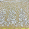 1 Yard Elegant Beaded Lace Fabric Embroidered on Polyester Net Mesh