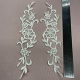 Beaded Corded Lace Applique