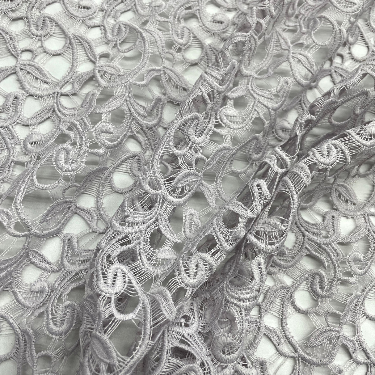 Embroidered Lace Fabric Blush 55" Polyester Net Mesh