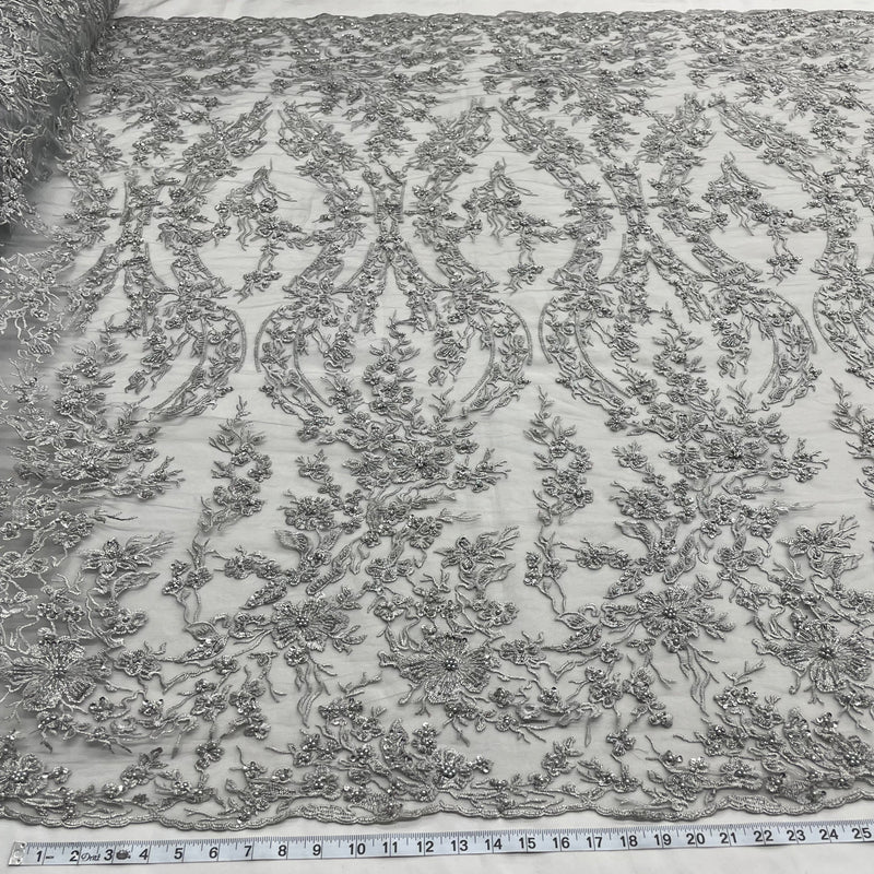 Beaded Embroidered Lace Mesh