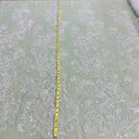 Beaded Lace Fabric on Polyester Net Mesh