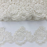 Corded Lace Trimming 100% Polyester Net Mesh 4"