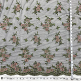 Corded Bridal Lace Fabric - Sage/Pink, Rainbow, Camel/Yellow, Silver, 51" Width (1 Yard)