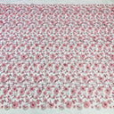 Beaded 3D Floral Lace Fabric