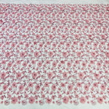 Beaded 3D Floral Lace Fabric