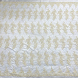 Corded Bridal Lace Fabric on Polyester Mesh