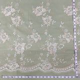 1 Yard Embroidered Lace Fabric on Polyester Net Mesh Ivory Silver for Bridal and Evening Gowns – 51"