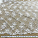 Embroidered Floral Lace Fabric 100% Polyester Net Mesh 52"