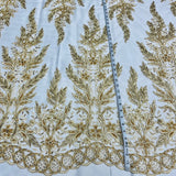 Beaded Corded Embroidered Bridal Lace
