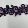 Beaded & Corded Lace Trimming Embroidered On 100% Polyester Fabric - Corded, Beaded & Embroidered Trimming, 1.5" Width (1 Yard)