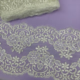 Corded Embroidered Lace Trim