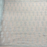 Corded Bridal Lace Fabric on Polyester Net Mesh