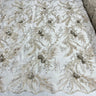 3D Floral Lace Fabric Beaded Rhinestone Embroidered