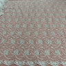 1 Yard Beaded Corded Bridal Lace Fabric Embroidered on 100 Percent Polyester Net Mesh Gold