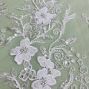 Beaded Embroidered Lace Fabric