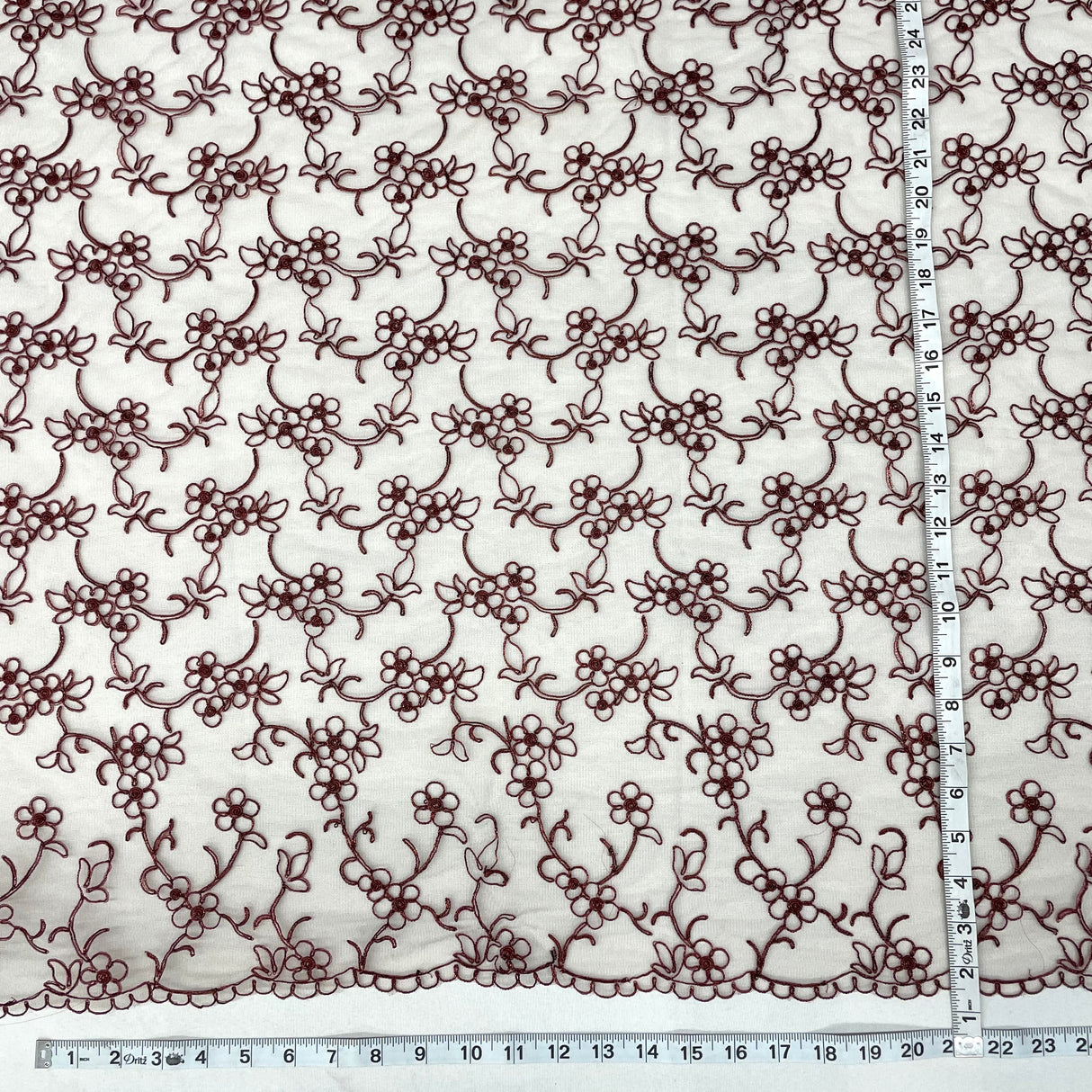 Corded Bridal Lace Fabric 54" Polyester Net Mesh