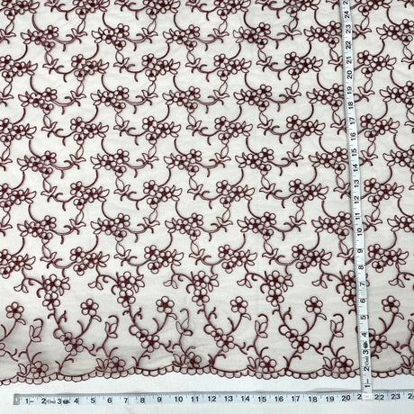 Corded Bridal Lace Fabric 54" Polyester Net Mesh